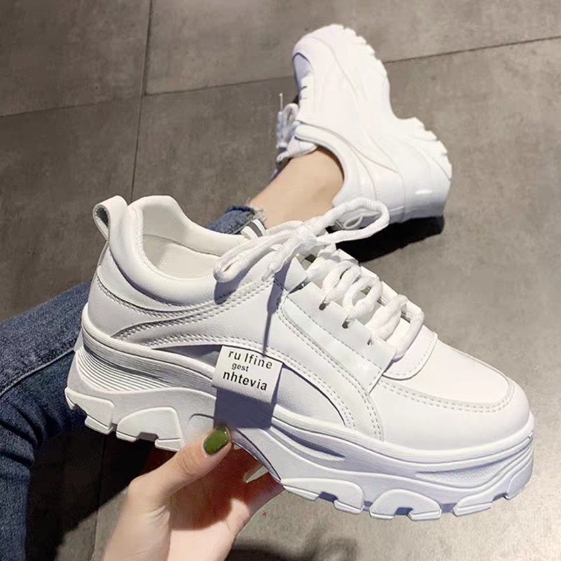 Giày thể thao nữ RUFINE,Giày thể thao nữ sneaker màu trắng viền RUFINE đẹp mã M010 | BigBuy360 - bigbuy360.vn
