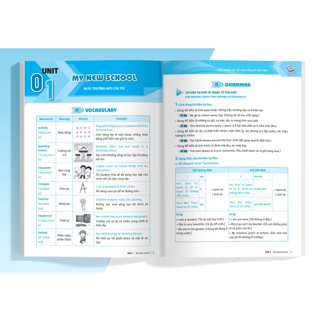 Sách Luyện chuyên sâu ngữ pháp và bài tập tiếng Anh lớp 6 tập 1 (Global)