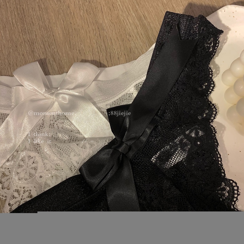 Quần Lót Ren Free Size 40-55Kg Vanvene Cạp Đính Nơ Gợi Cảm Q504