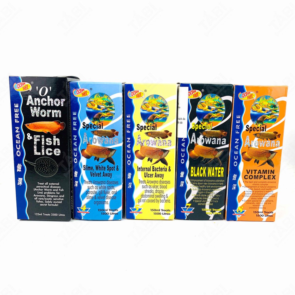 [Chai số 0,4,5,6,7,8] Dung Dịch Hỗ Trợ Nuôi Cá Rồng, AROWANA OCEAN FREE Khoẻ