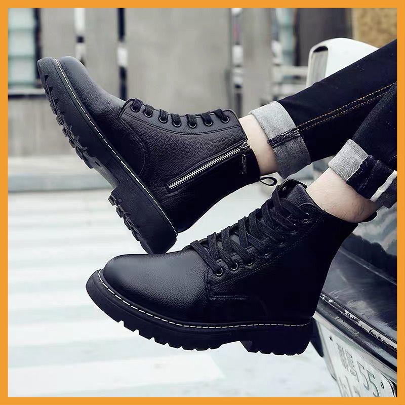 Giày da nam công sở, giày cổ cao phong cách boot đùi cực dễ phối đồ | BigBuy360 - bigbuy360.vn