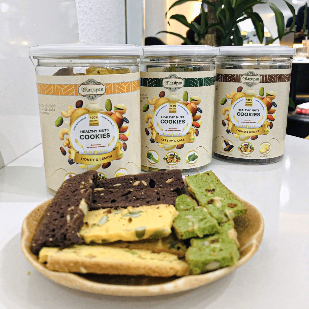 Bánh ĂN KIÊNG Marzipan vị rau củ quả ORGANIC Việt Nam - CÔNG THỨC Đức