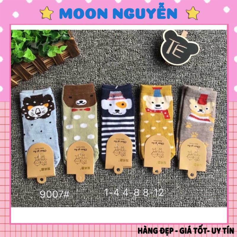 Tất vớ cổ cao trẻ em cho bé Set 10 hình thú đáng yêu mã 9007 có size cho bé 1-13 tuổi