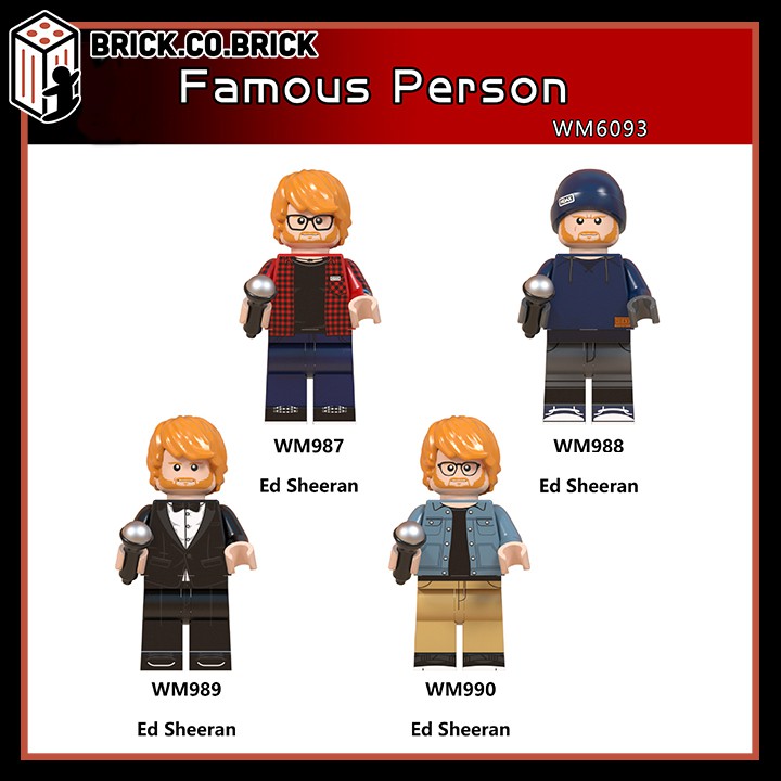 WM6093 - Đồ chơi lắp ráp minifigure nhân vật ca sĩ Ed Sheeran