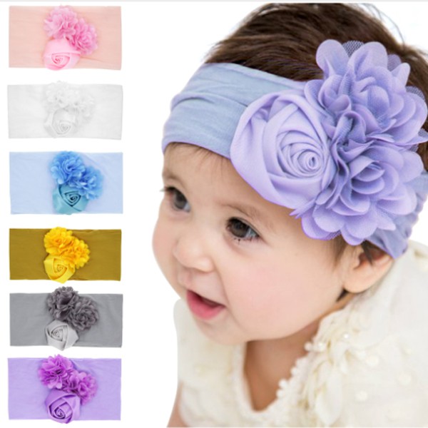 Băng đô turban bé gái hàng đẹp như ảnh co giãn tốt AHBĐ30