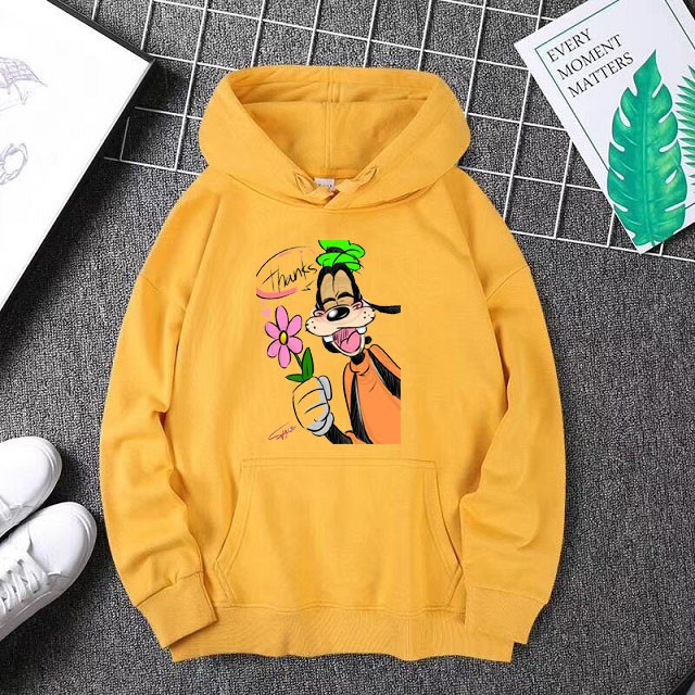Áo Hoodie Nam Nữ Thu Đông Ấm Áp Chất Nỉ Mềm Mịn Siêu Dễ Thương In 3D Cún Cầm Hoa Thanks Mặc Đi Chơi - Đi Học Phong Cách