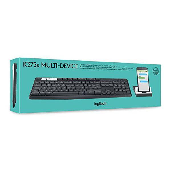 Bàn phím Logitech K375s không dây + Giá Đỡ Kết nối 3 thiết bị - Bảo Hành 12 Tháng 1 Đổi 1 - Chính hãng Digiworld