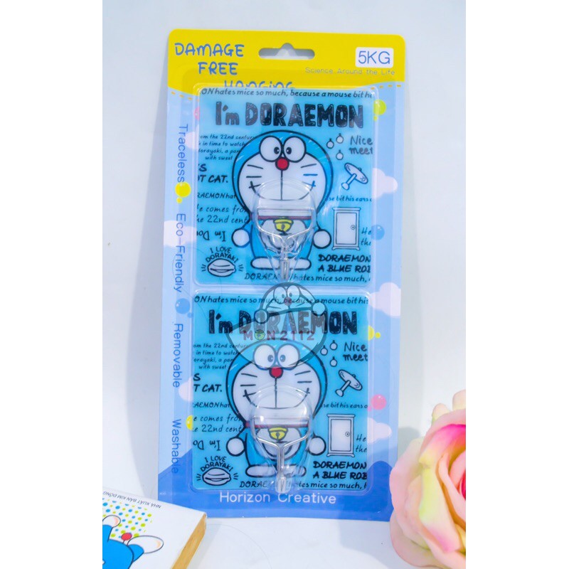 CẶP 2 MÓC DÁN TREO TƯỜNG CHỊU LỰC DƯỚI 5KG DORAEMON DOREMON