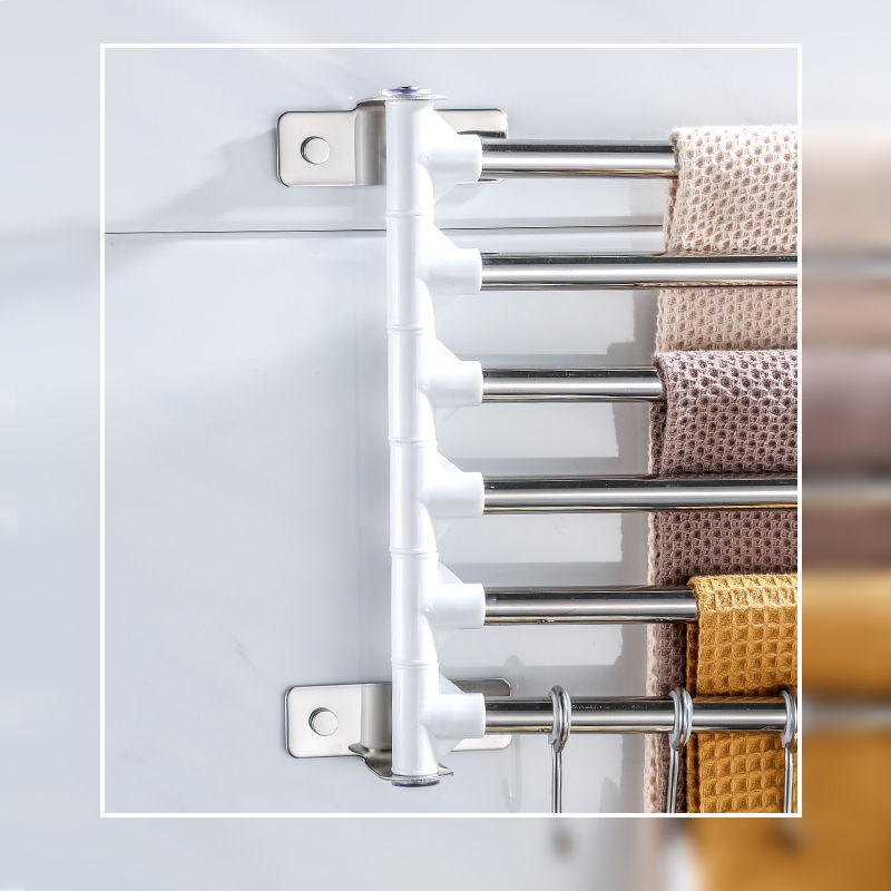 Giá treo khăn bằng thép không gỉ 304 có thể xoay tiện dụng cho nhà tắm/ nhà bếp