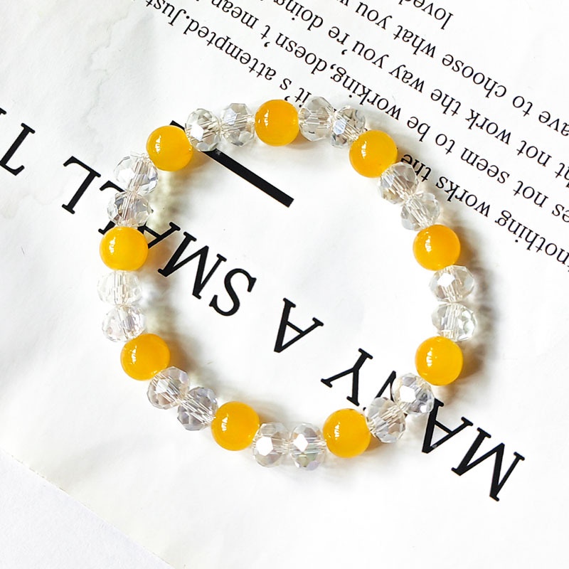 Vòng Tay Chuỗi Hạt Pha Lê Màu Kẹo Lãng Mạn Thời Trang Trẻ Trung