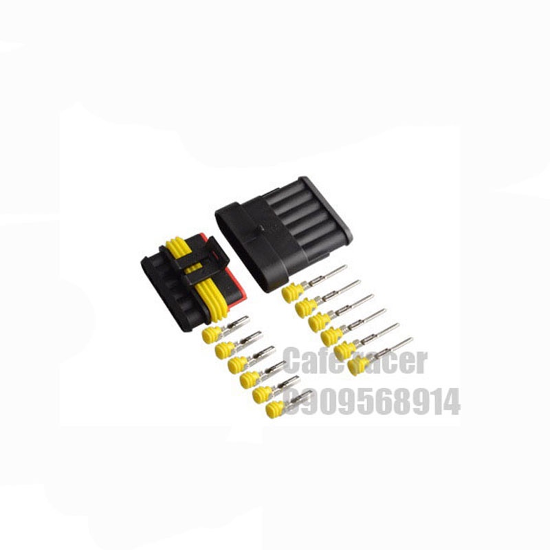 Jack kết nối 2P 3P 4P 5P 6P loại chống nước xịn dùng cho lắp ráp đèn điện xe máy ô tô