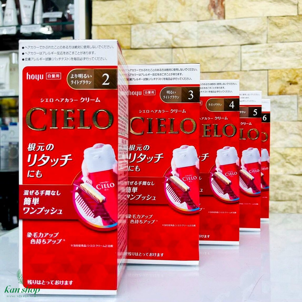 Kem mousse nhuộm tóc thảo dược Cielo nội địa Nhật [Kan.japan] Nhuộm tóc Cielo mẫu mới Nhật Bản