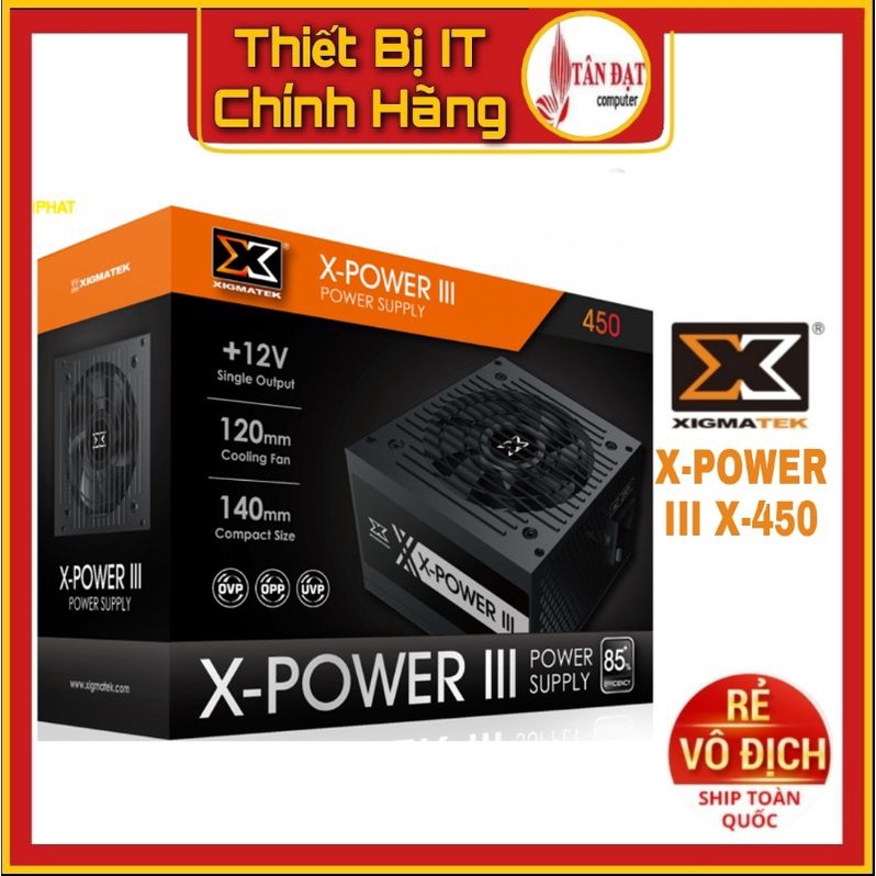 Nguồn Máy Tính Công Suất Thực XIGMATEK X-POWER III 450 - Bảo Hành Mai Hoàng