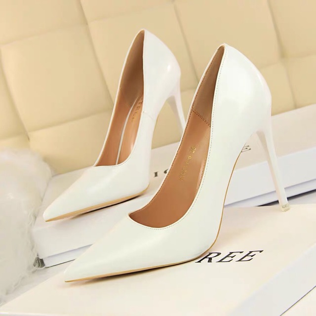 (HÀNG CÓ SẴN) 9511-6 Giày cao gót da bóng BIGTREE BIG SIZE 34-43