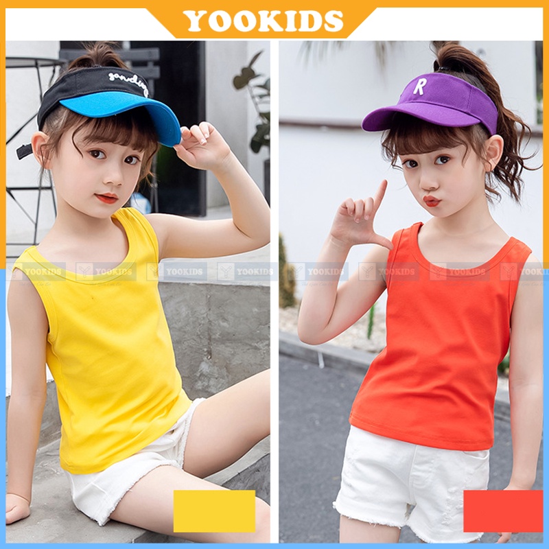 Áo ba lỗ trơn cho bé trai bé gái chất thun lạnh loại 1 YOOKIDS thấm hút mồ hôi cực tốt siêu mát cho bé 1 2 3 4  tuổi