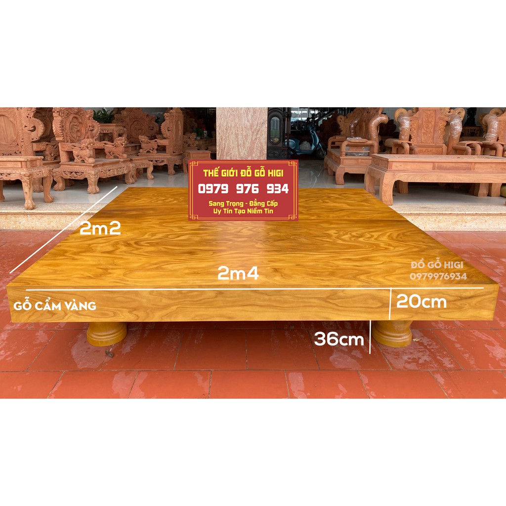 Sập  - Chiếu ngựa gỗ Cẩm Vàng