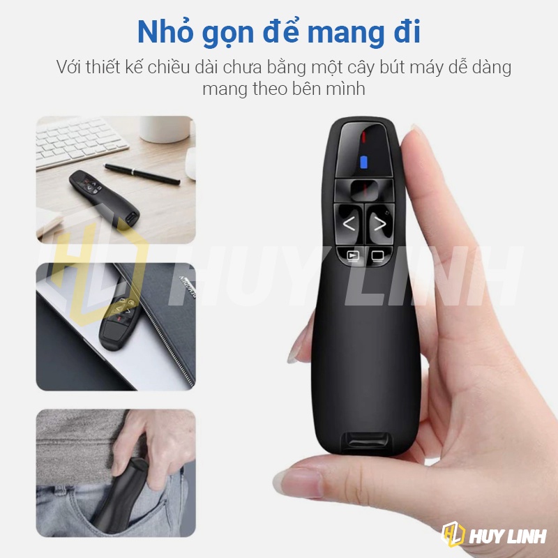 Bút trình chiếu Slide R400 Powerpoint máy chiếu, hội thảo - Fullbox nguyên seal