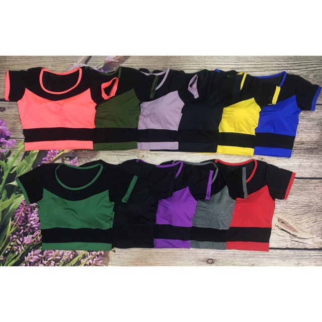 ÁO CROPTOP LƯỚI TAY NHIỀU MÀU ( Có mút )