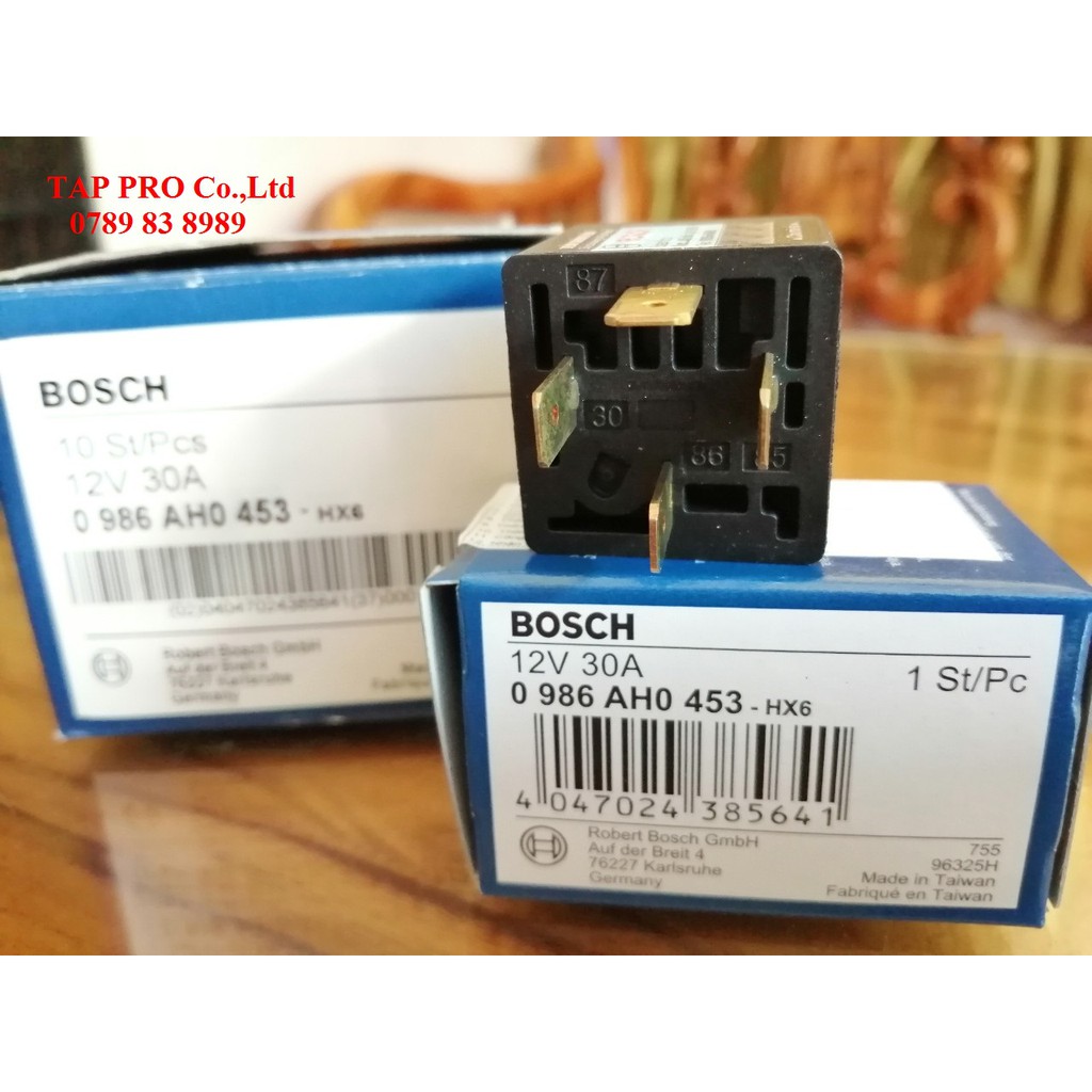 Relay (Rờ le) Bosch chính hãng 12V 4 Chân – 5 Chân