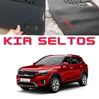 Thảm Taplo Kia Seltos Da Vân Carbon Cao Cấp, Chống Nóng, Chống Hắt Nắng Taplo Xe