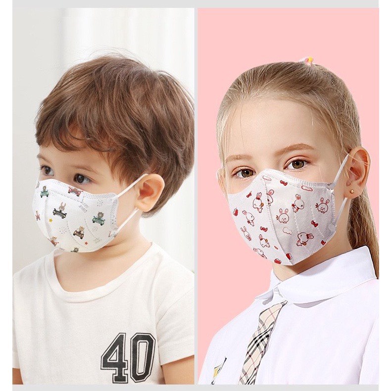 Set khẩu trang KN95 kids 5 lớp bảo vệ bé khỏi vi khuẩn giọt bắn và bụi mịn