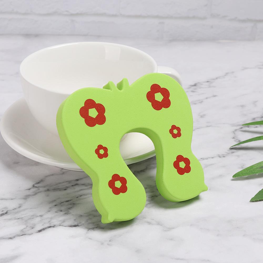 Set 5 / 10 Kẹp Chặn Cửa Mềm Mại Hình Động Vật Hoạt Hình Bảo Vệ Ngón Tay Cho Bé