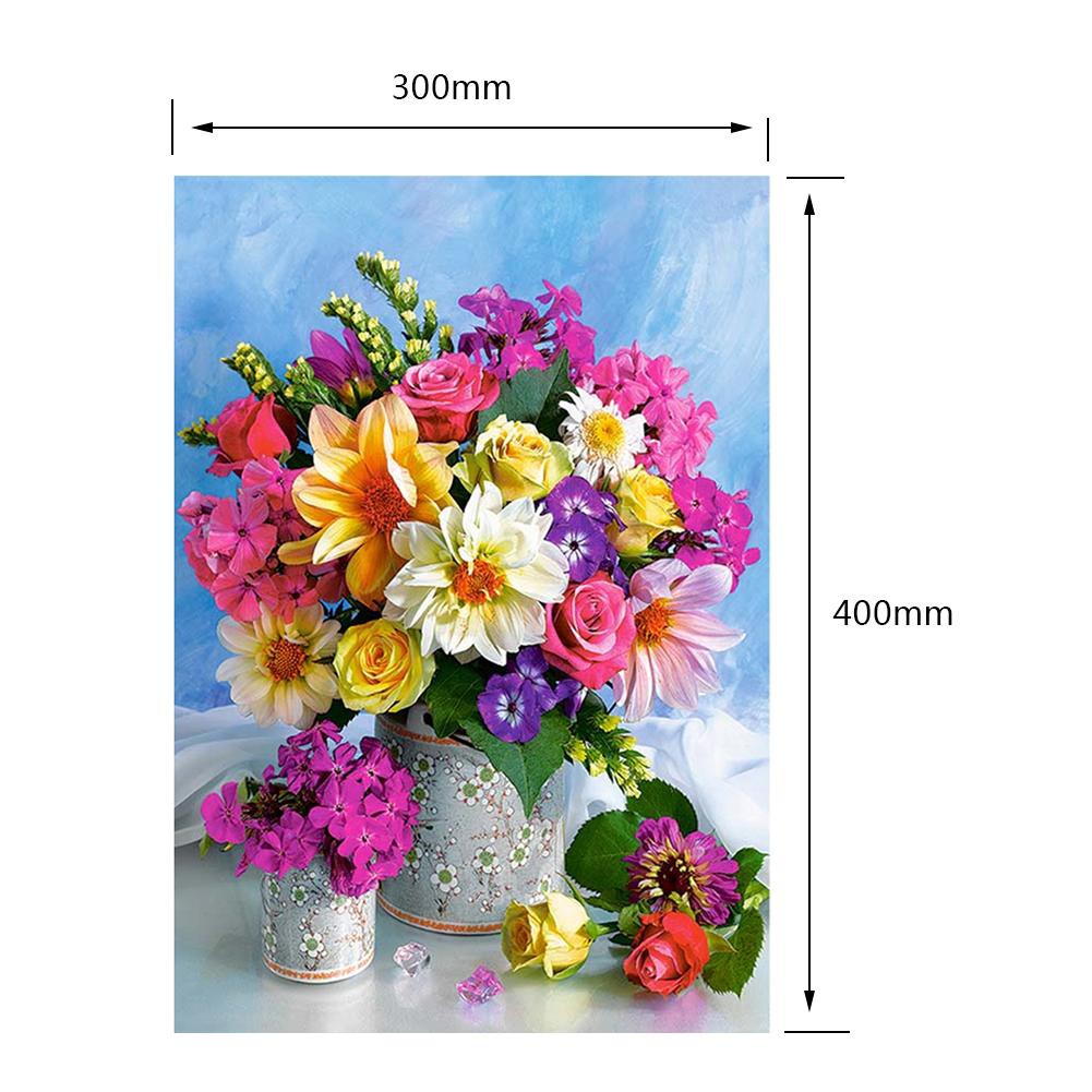 Bộ tranh đính đá 5d tự làm hình bình hoa độc đáo