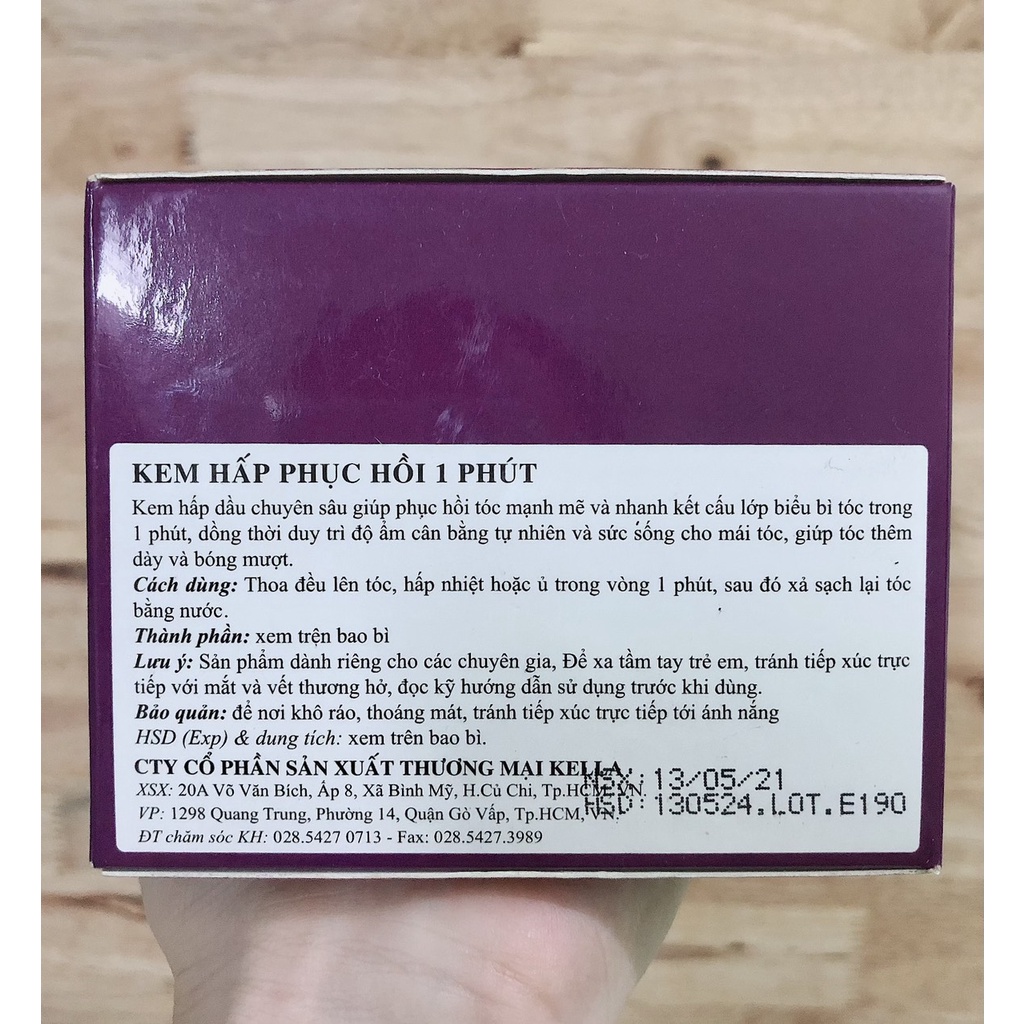Kem ủ tóc Lacei phục hồi 1 Phút 300Ml - Hấp Dầu Lacei - Hàng Chính Hãng