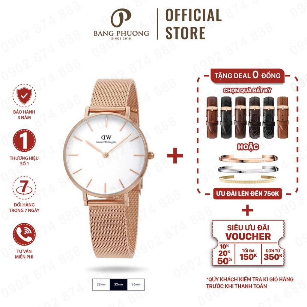 Đồng hồ nữ Daniel Wellington Classic Petite Melrose DW Chính Hãng - DW Chính Hãng