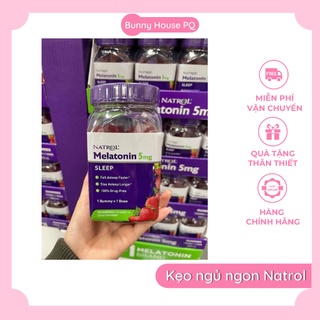 Kẹo ngủ vị dâu gummies kẹo dẻo ngủ natrol melatonin sleep 10mg 90 viên mb35