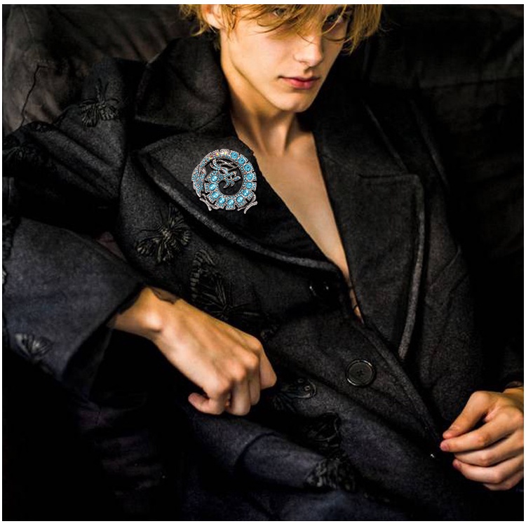 Ghim Cài Áo Hình Rồng Phong Cách Âu Mỹ Cá Tính Cho Nam