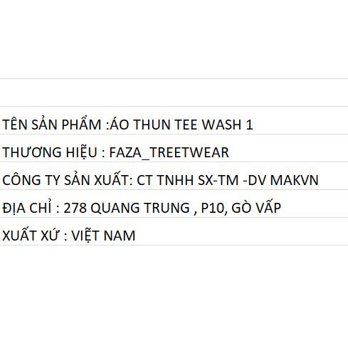 ÁO THUN TEE WASH 1