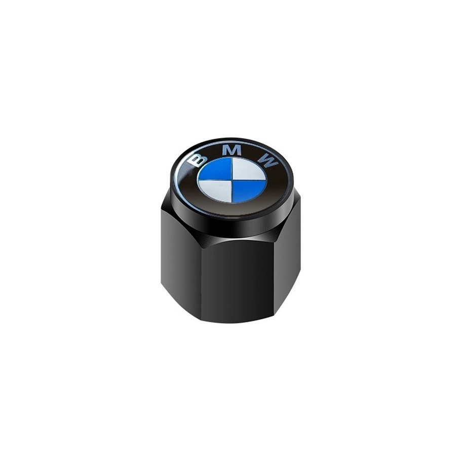 Set 4 Nắp Van Bánh Xe Hơi Bmw Bằng Nhôm Màu Đen / Bạc