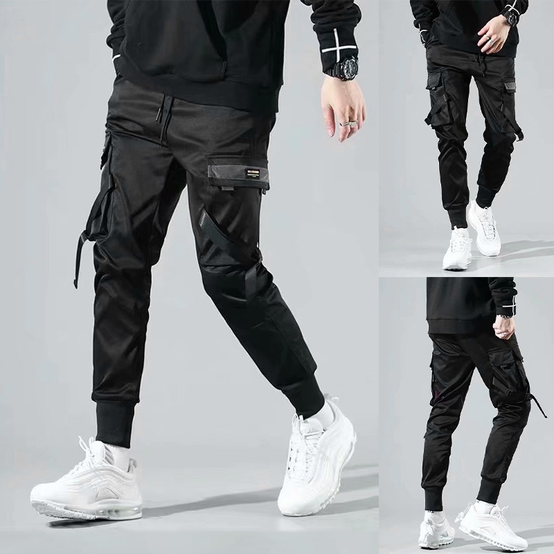 Quần thể thao nam kaki mã TT42 Quần jogger nam Black túi hộp bó ống Hàn Quốc chất vải đẹp ống dài thu đông