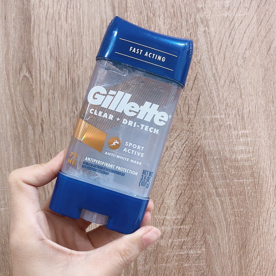 Gel khử mùi nam Gillette Clear + Dri-Tech 107g