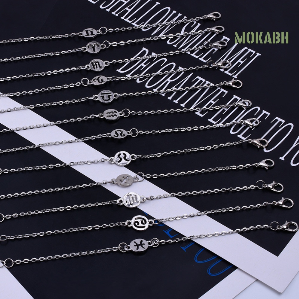 Vòng Đeo Tay Họa Tiết 12 Cung Hoàng Đạo Thời Trang Dành Cho Nữ