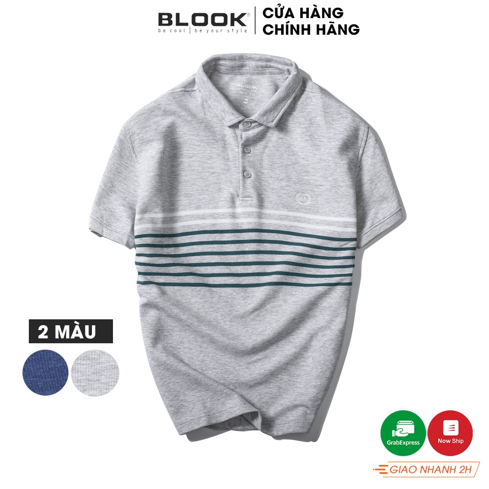 Áo polo nam slimfit BLOOK vải thun mềm mịn cotton co giãn phối màu trẻ trung 33380 ( HÌNH THẬT ) | BigBuy360 - bigbuy360.vn