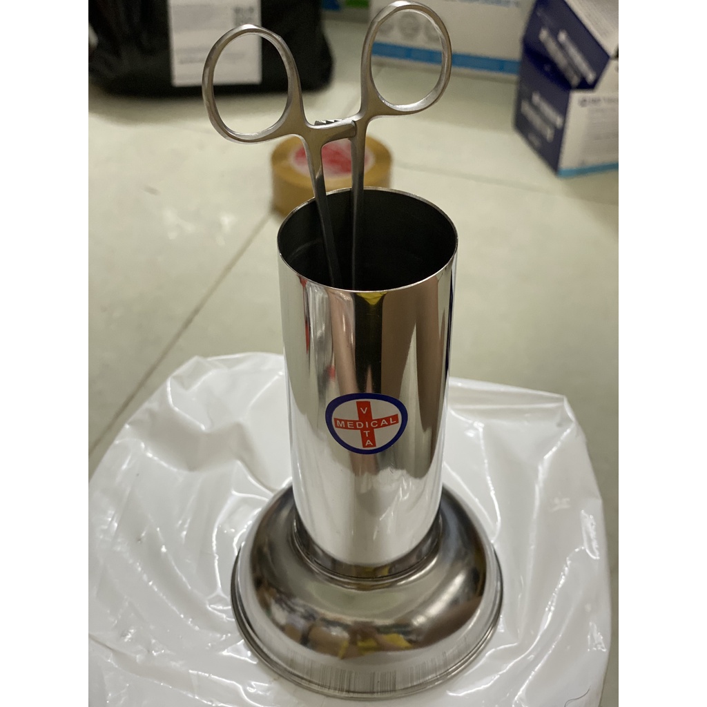 (Q1-HCM) Ống Cắm Pen Kéo Inox Các Size - Ống Đựng Panh Kéo Inox Vinh Tân