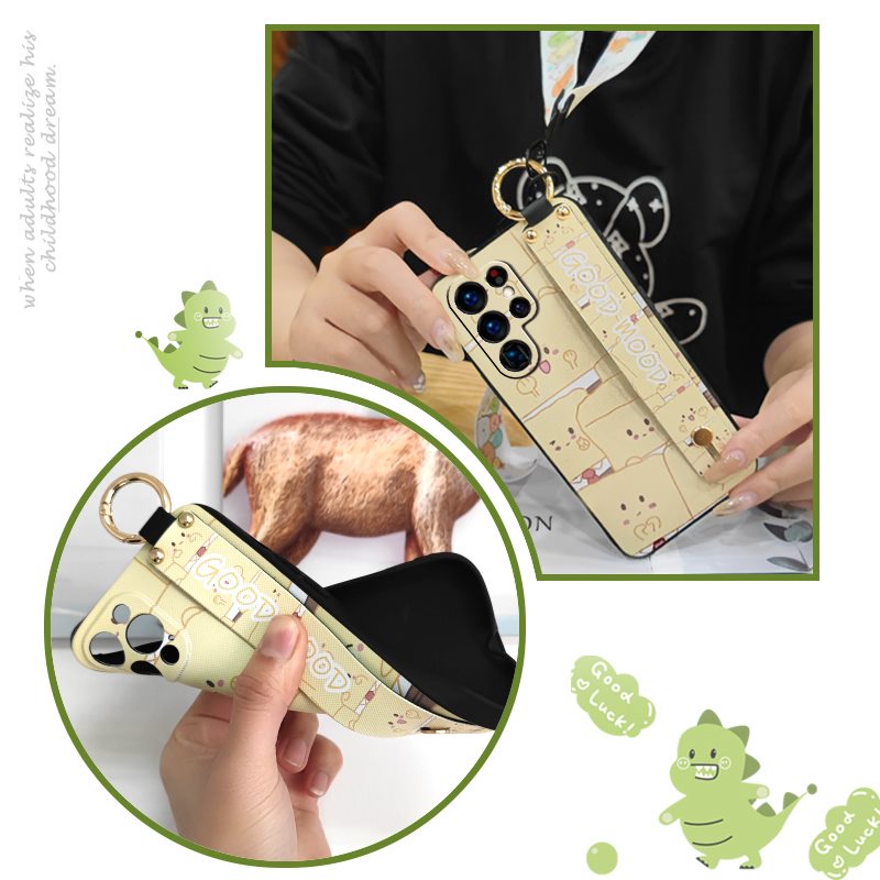 Ốp Điện Thoại Silicone Mềm Thiết Kế Thời Trang Có Dây Đeo Cho Samsung Galaxy S22 Ultra