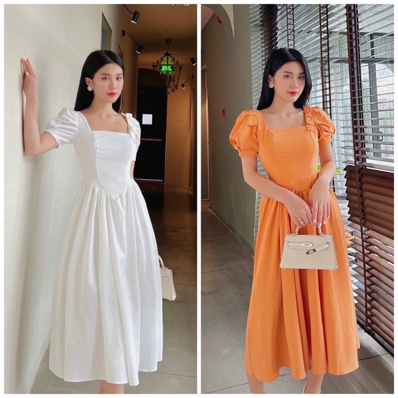 ĐẦM XOÈ TIỂU THƯ NƠ VAI TAY BỒNG ĐI TIỆC SANG TRỌNG XDGIMI ( Kèm ảnh thật)