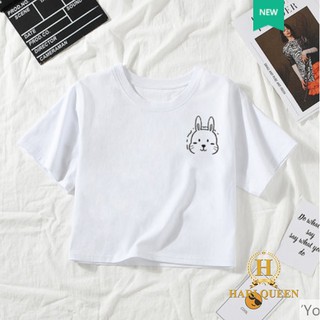 Áo croptop logo mặt thỏ HARI0420