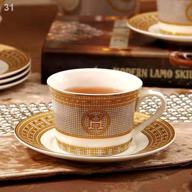 （Cái cốc）♞❧Tách cà phê cao cấp linh vật Châu Âu xương Trung Quốc gia đình và đĩa bộ trà chiều kiểu Anh món quà sang trọn