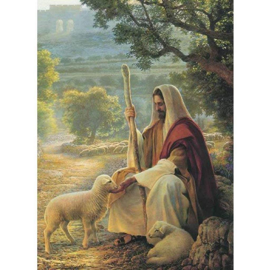 Bộ tranh đính đá 5D tự làm hình chúa Jesus 30X40cm