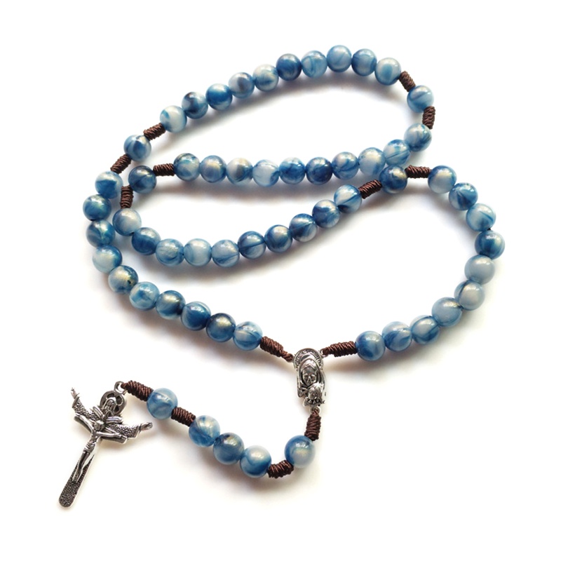 Vòng cổ chuỗi hạt mặt hình thánh giá cổ điển độc đáo