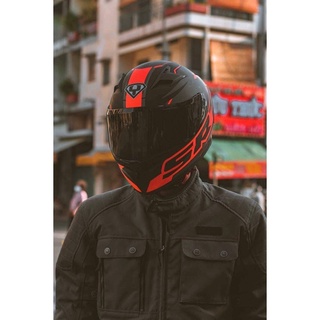 Mũ fullface YOHE 978 Plus tem SRT đỏ đen