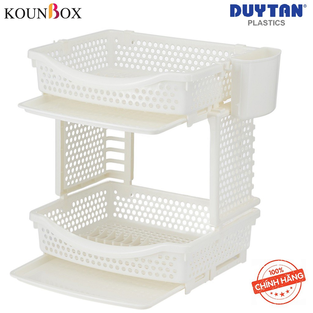 Kệ Chén 2 Tầng Duy Tân  Có Khay Đựng Nước - Mẫu Mới - Màu Sắc Sang Trọng