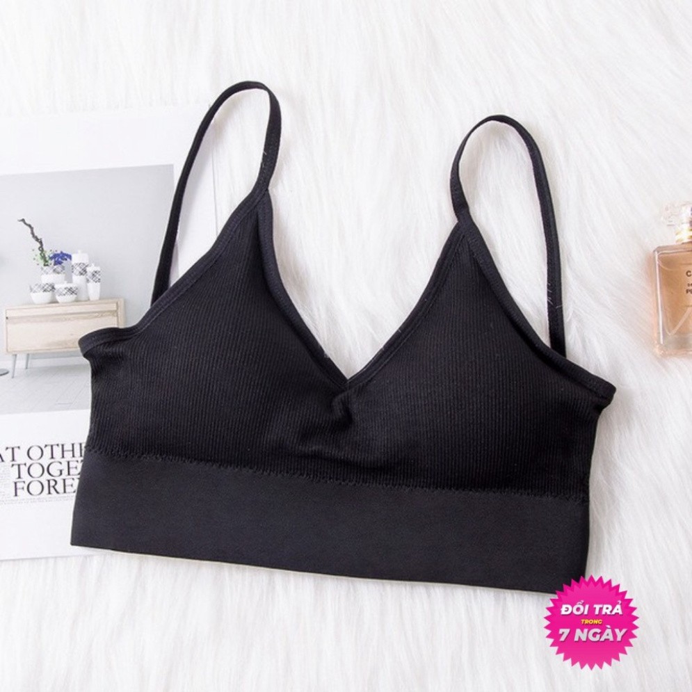 Áo Ngực Chất Thun Len Tăm BRA03 Bra Hở Vai Cực Hot Hit 2020 Siêu Thoải Mái Mỏng