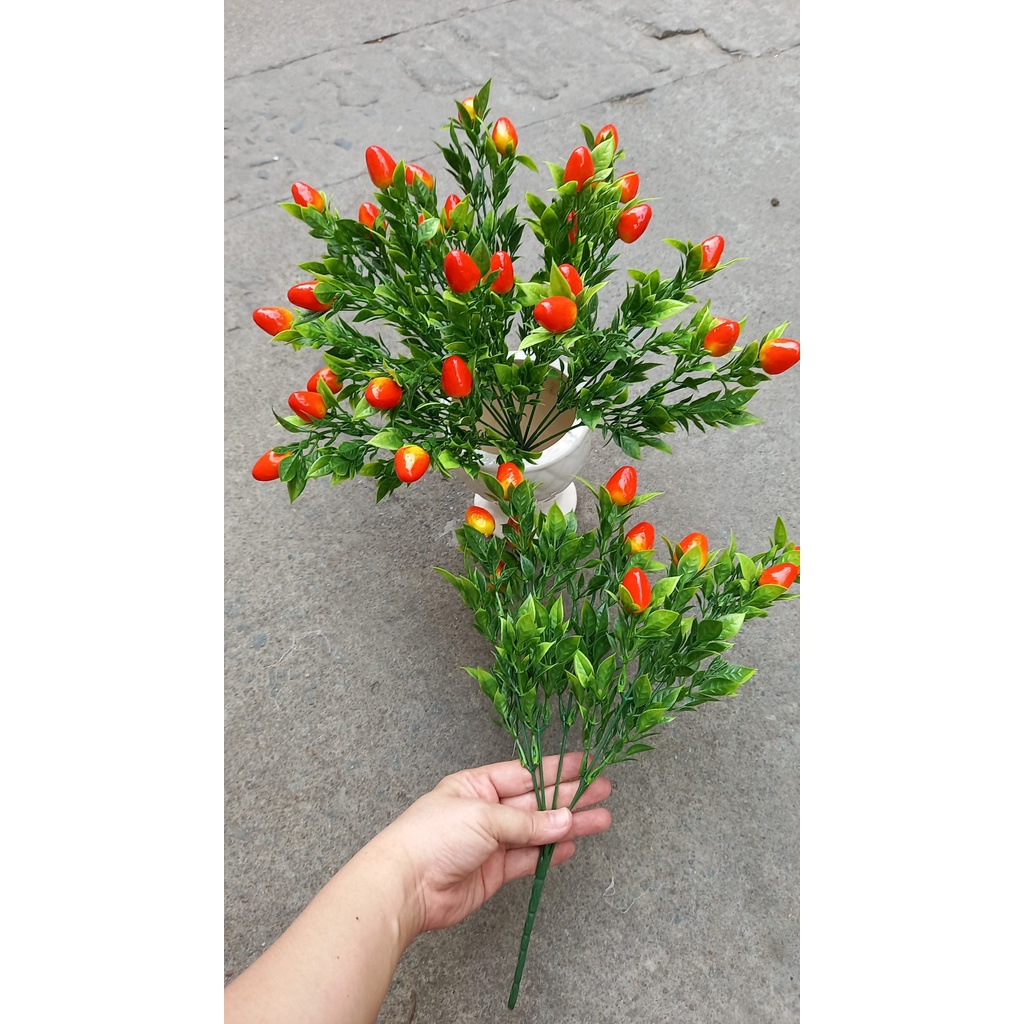 1 Bụi trái cây mini giả 35cm siêu cute - Hoa giả - Hương Flower