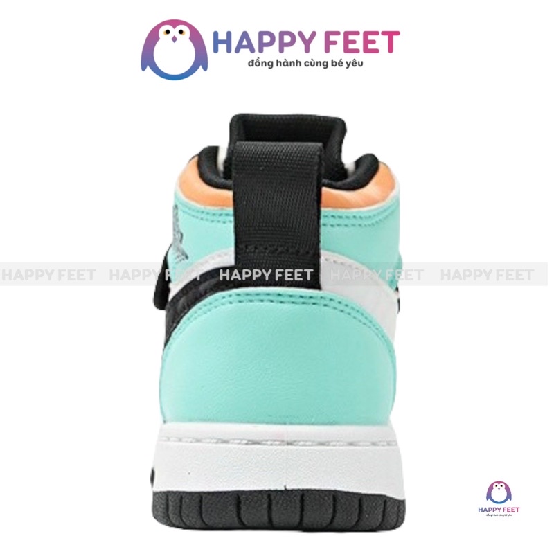 Giầy thể thao cao cổ trẻ em Happy Feet cho bé trai bé gái 2-5 tuổi