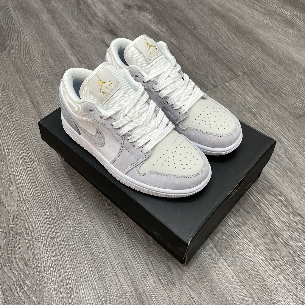 Giày thể thao 𝐉𝐨𝐫𝐝𝐚𝐧 cổ thấp Xám Xanh Paris, Giày sneaker JD1 low xám xanh dành cho nam nữ Full Box + Bill